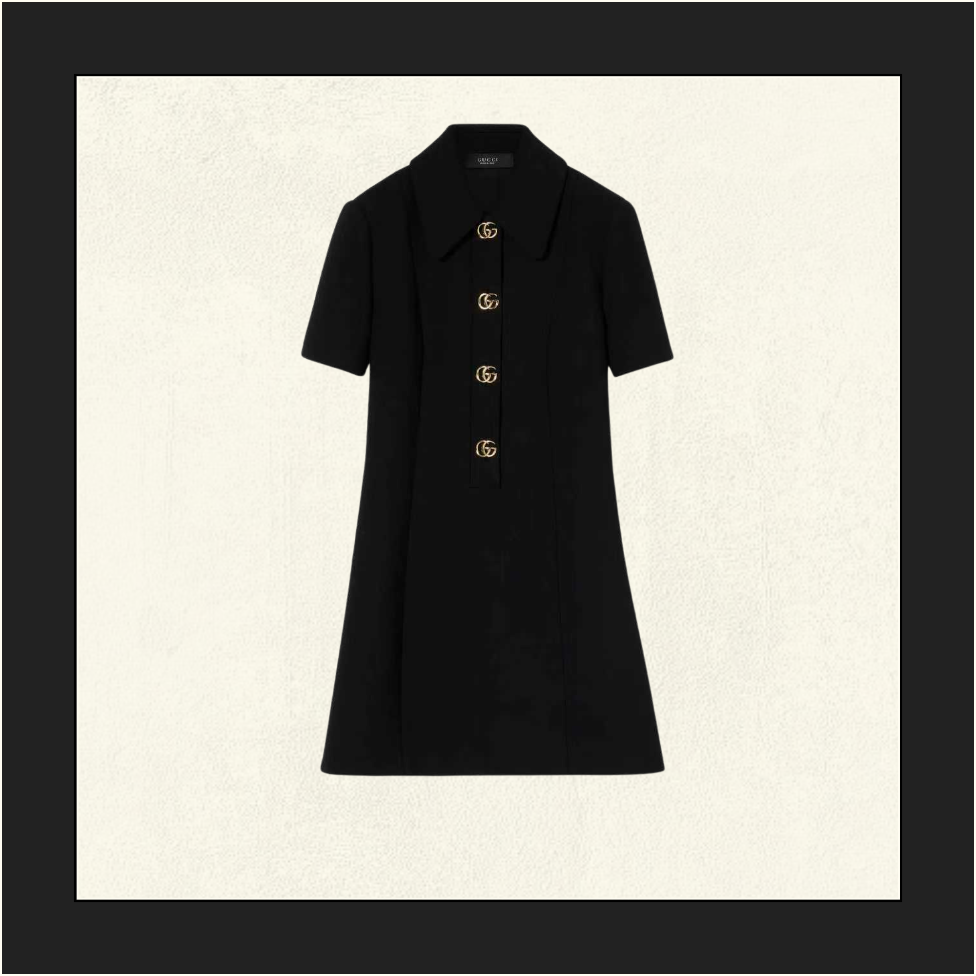 CREPE WOOL POLO DRESS