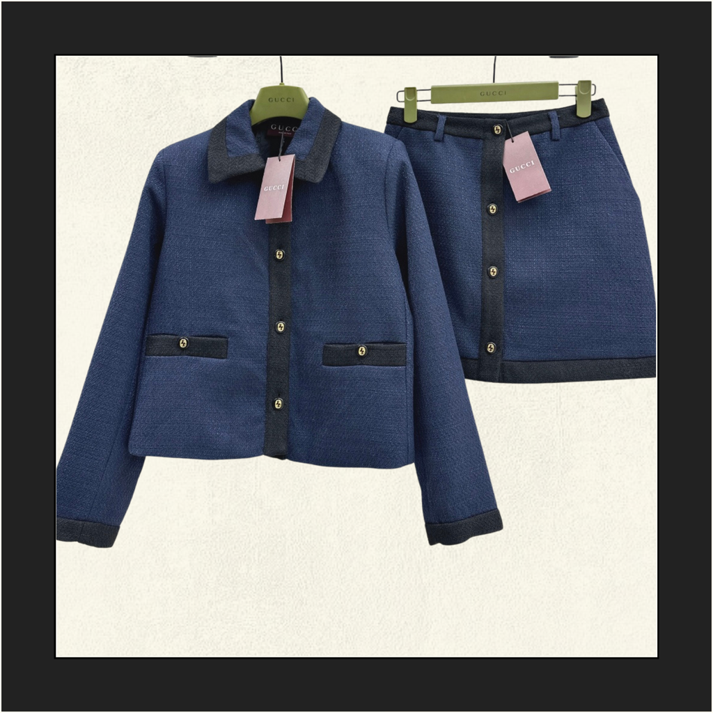 WOOL BLEND JACKET & MINI SKIRT