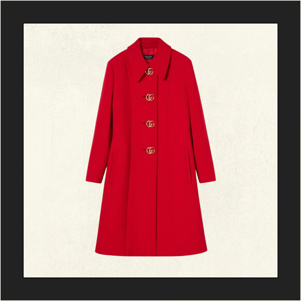 DOUBLE GG BUTTON WOOL COAT