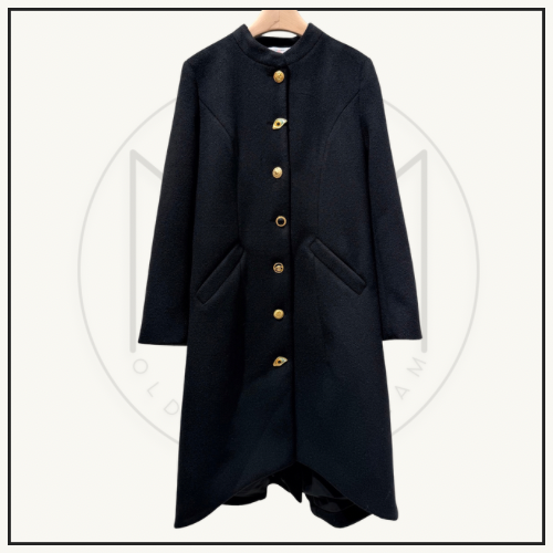 MANDARIN COLLAR CASHMERE COAT