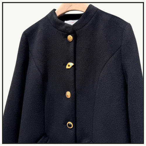MANDARIN COLLAR CASHMERE COAT