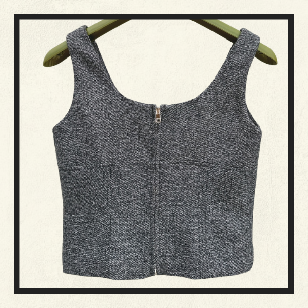 CROPPED TWEED TANK & JACKET & FLARE PANT SET