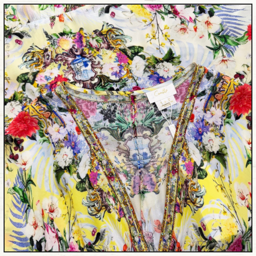 WAISTED DRESS WITH HEM RUFFLE