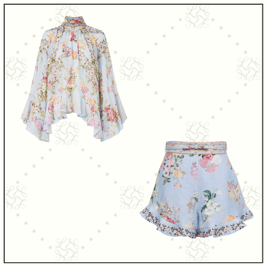 RUFFLED TOP WITH SHORTS