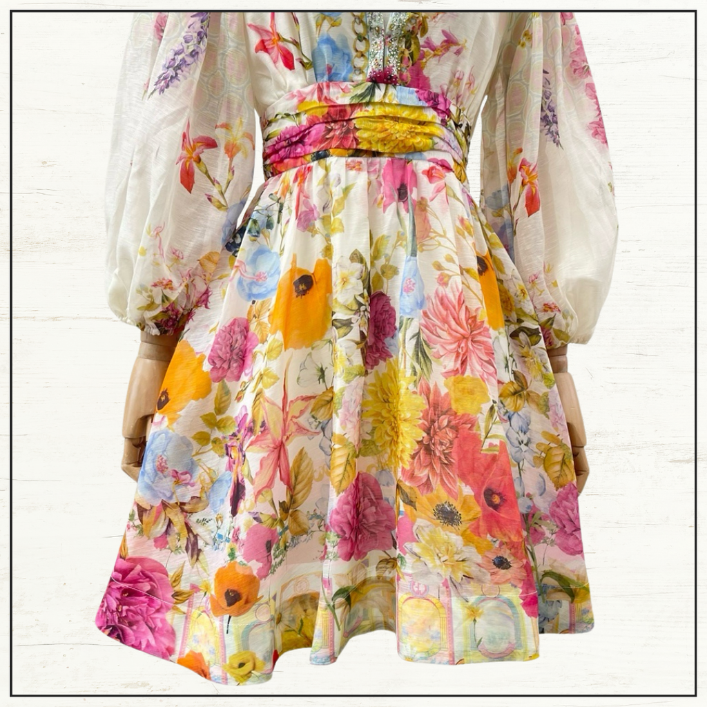 BLOUSON FLARED DRESS