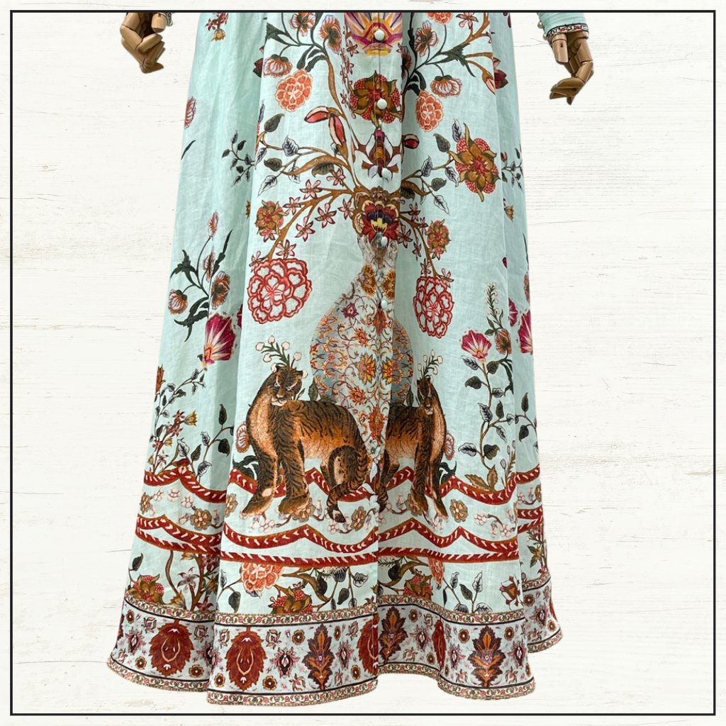 SHAPED WAISTBAND WITH GATHERED SLEEVE DRESS