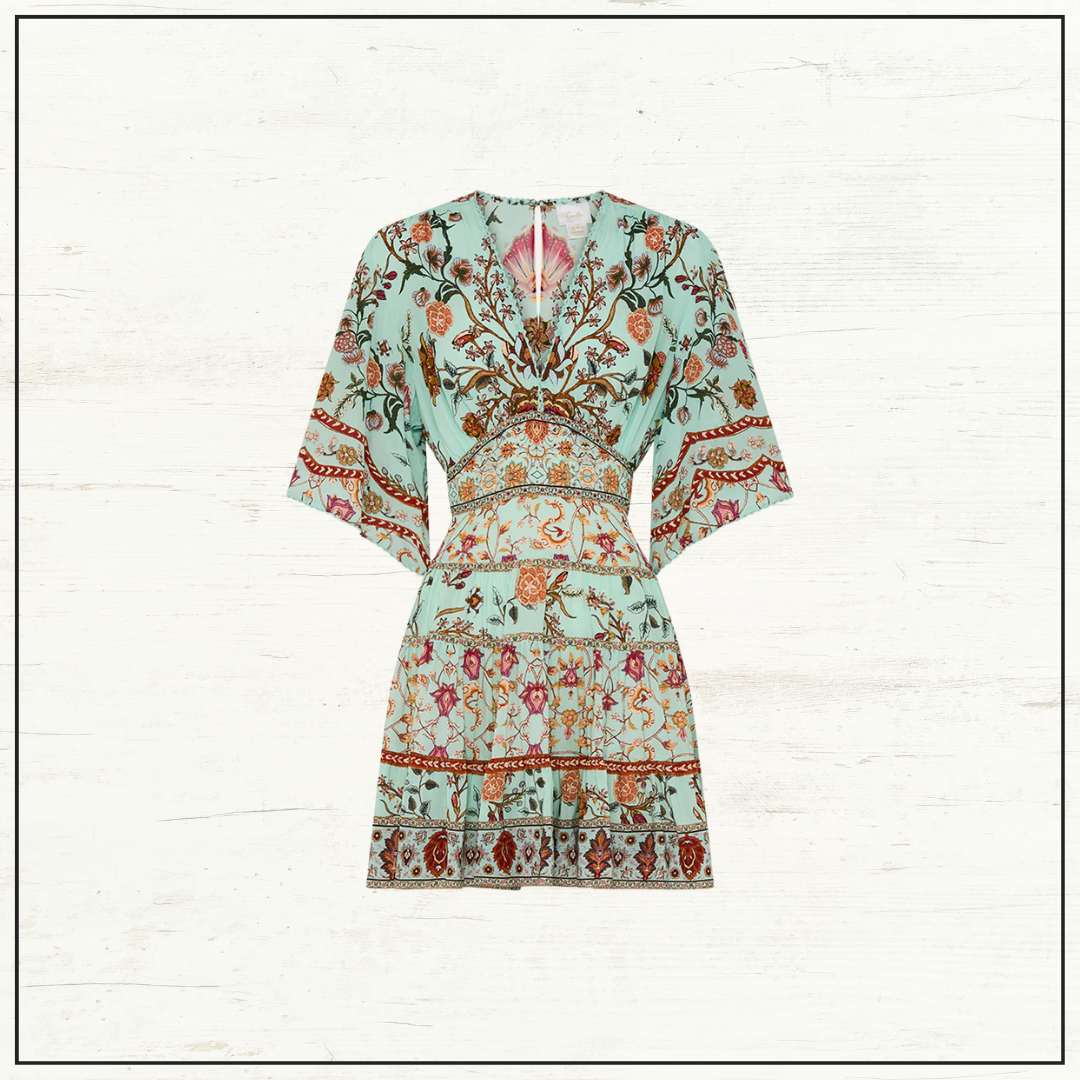 TIERED SKIRT MINI DRESS