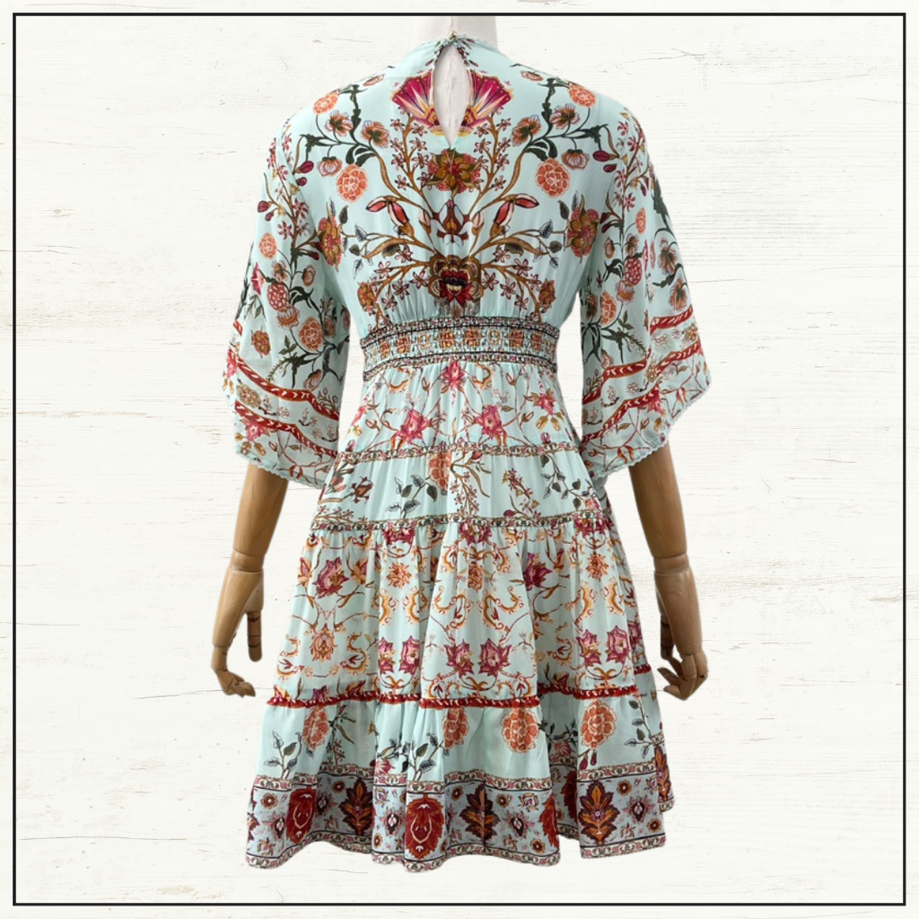 TIERED SKIRT MINI DRESS