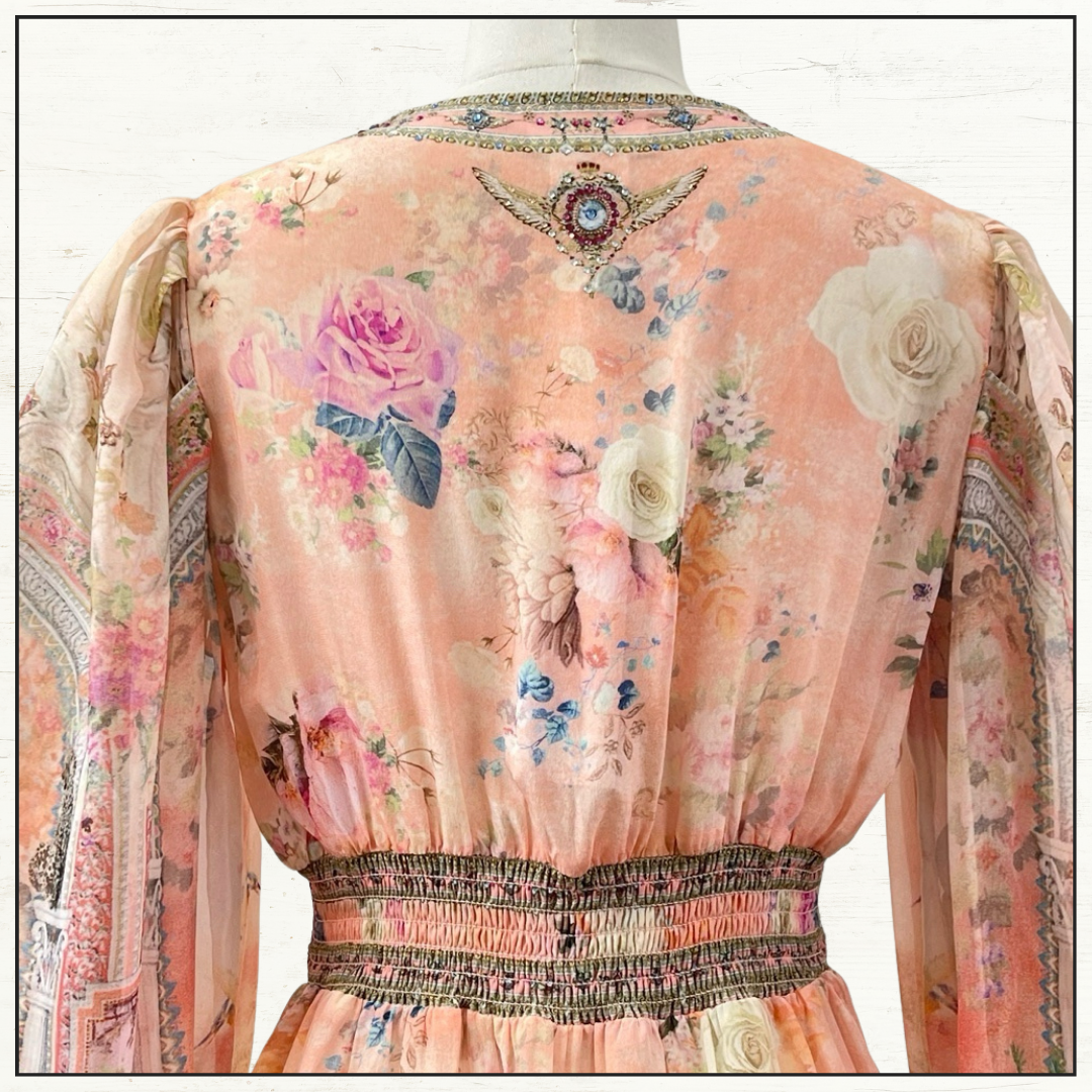 BUTTON FRONT FRILL DRESS