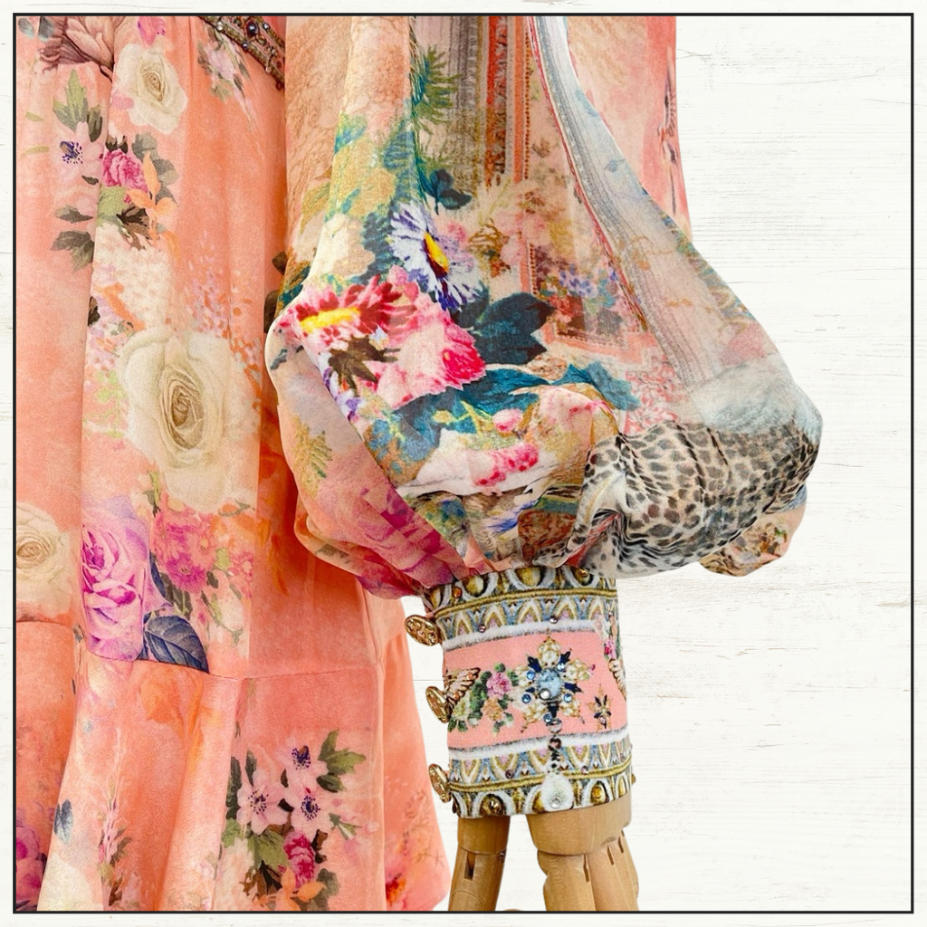 BUTTON FRONT FRILL DRESS