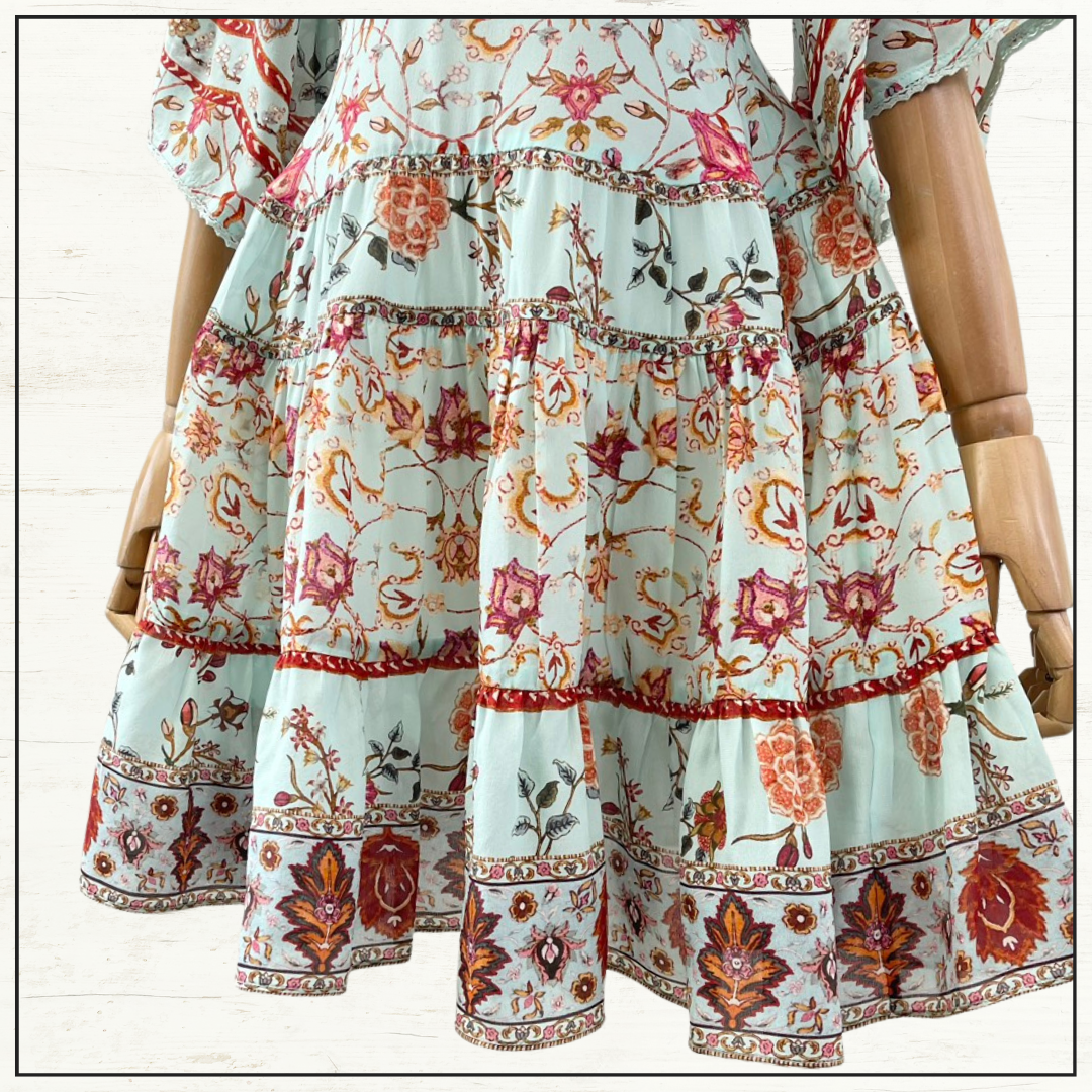 TIERED SKIRT MINI DRESS