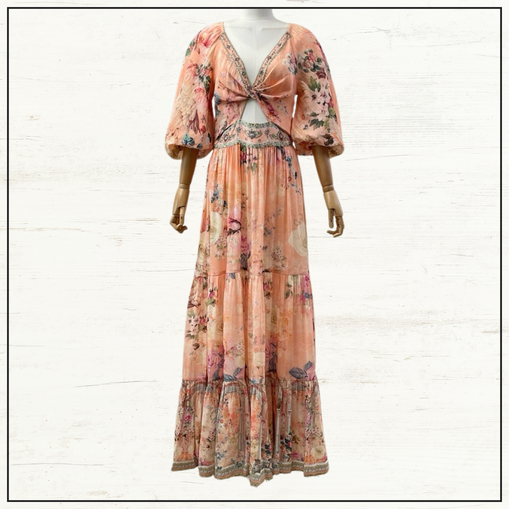 TIERED PUFF SLEEVE DRESS