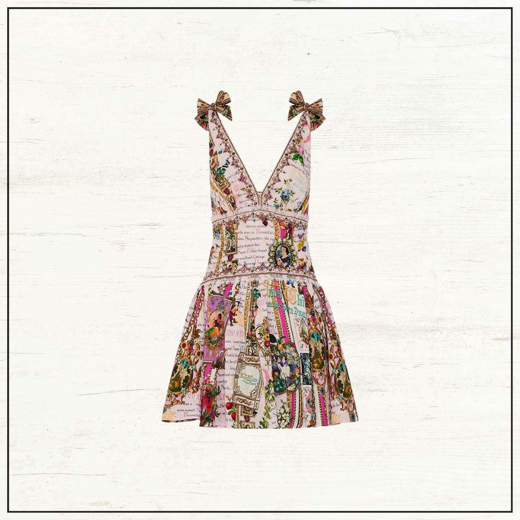 TIE SHOULDER SHORT DRESS