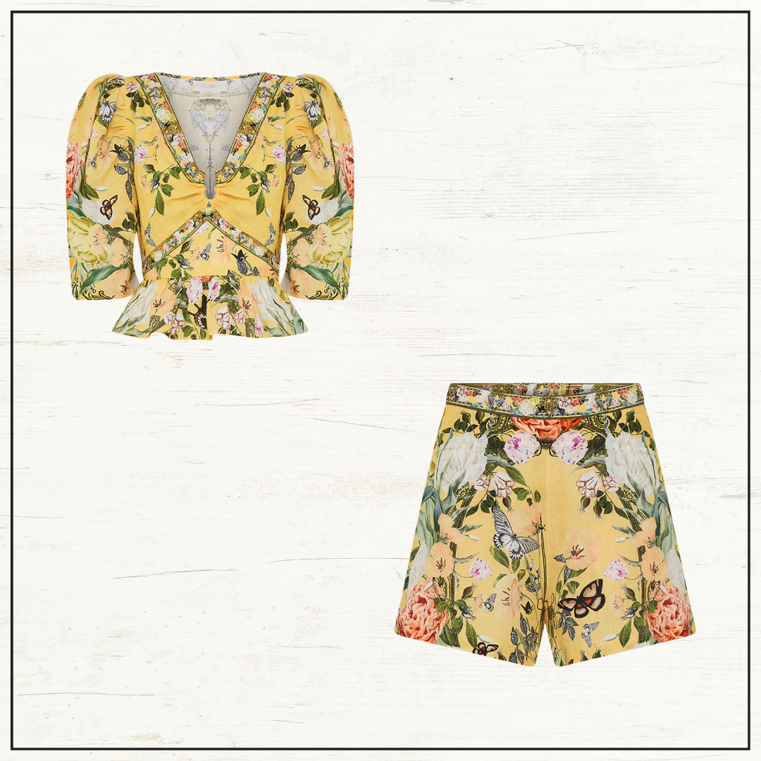 PUFF SLEEVE TOP & SHORTS