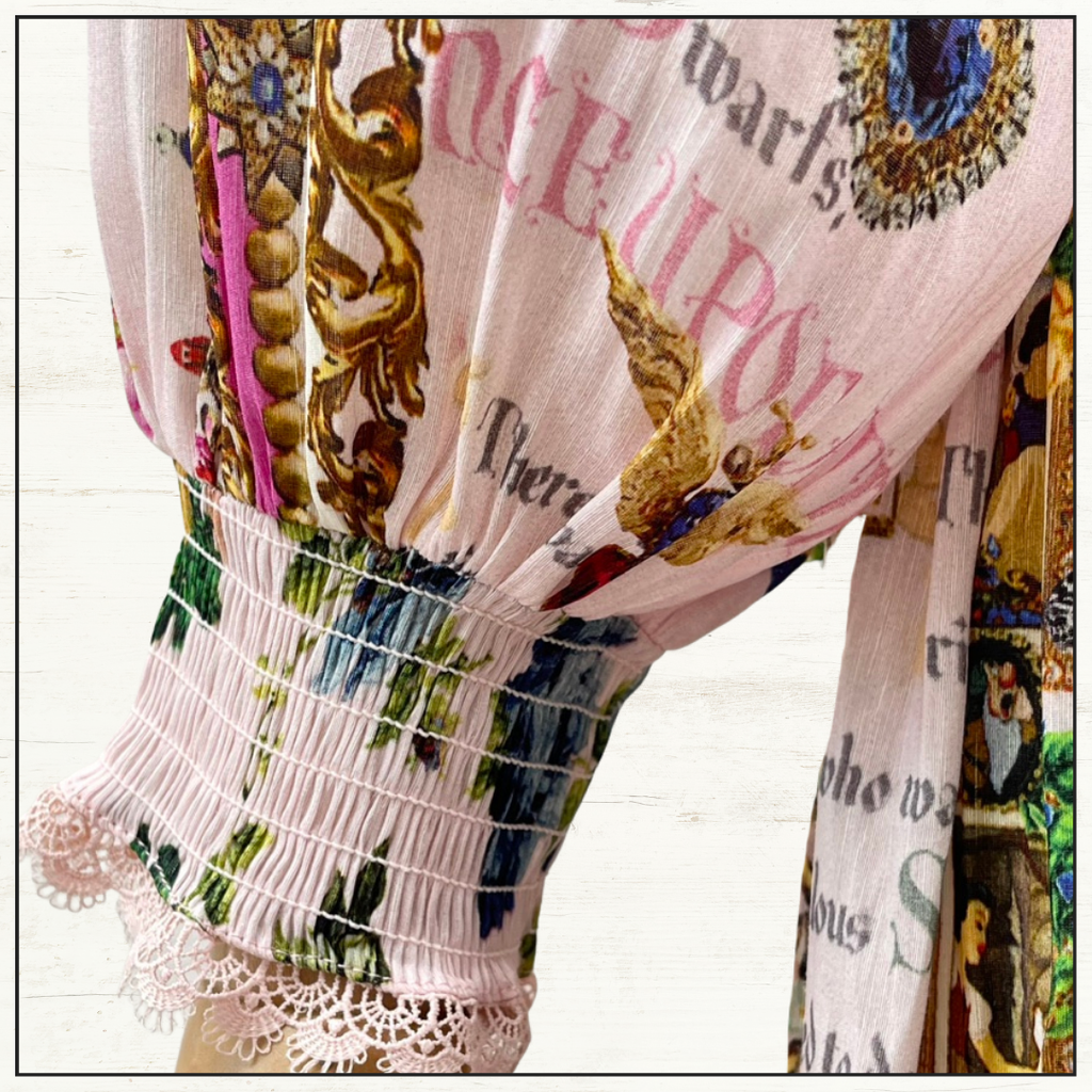 SHIRRED WAISTBAND LONG DRESS