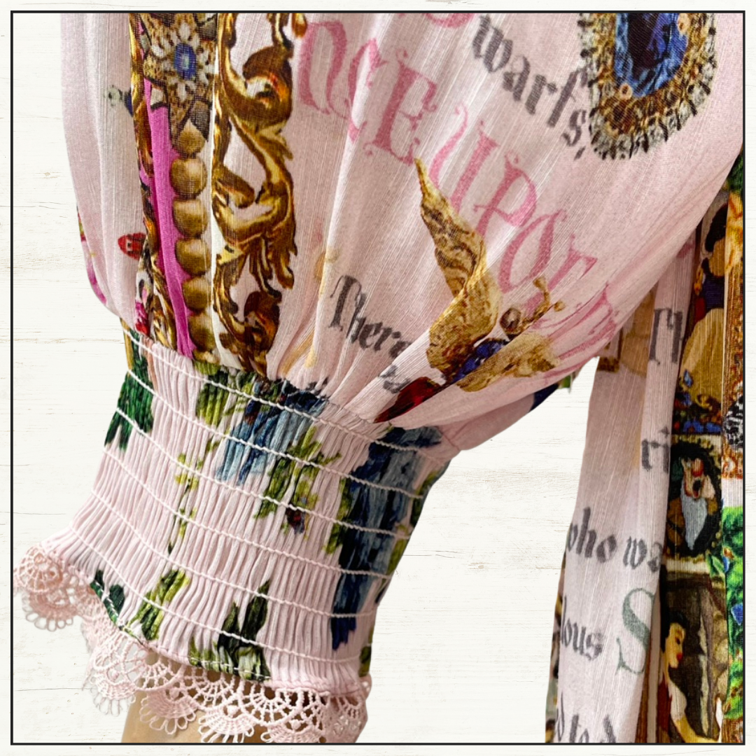 SHIRRED WAISTBAND LONG DRESS