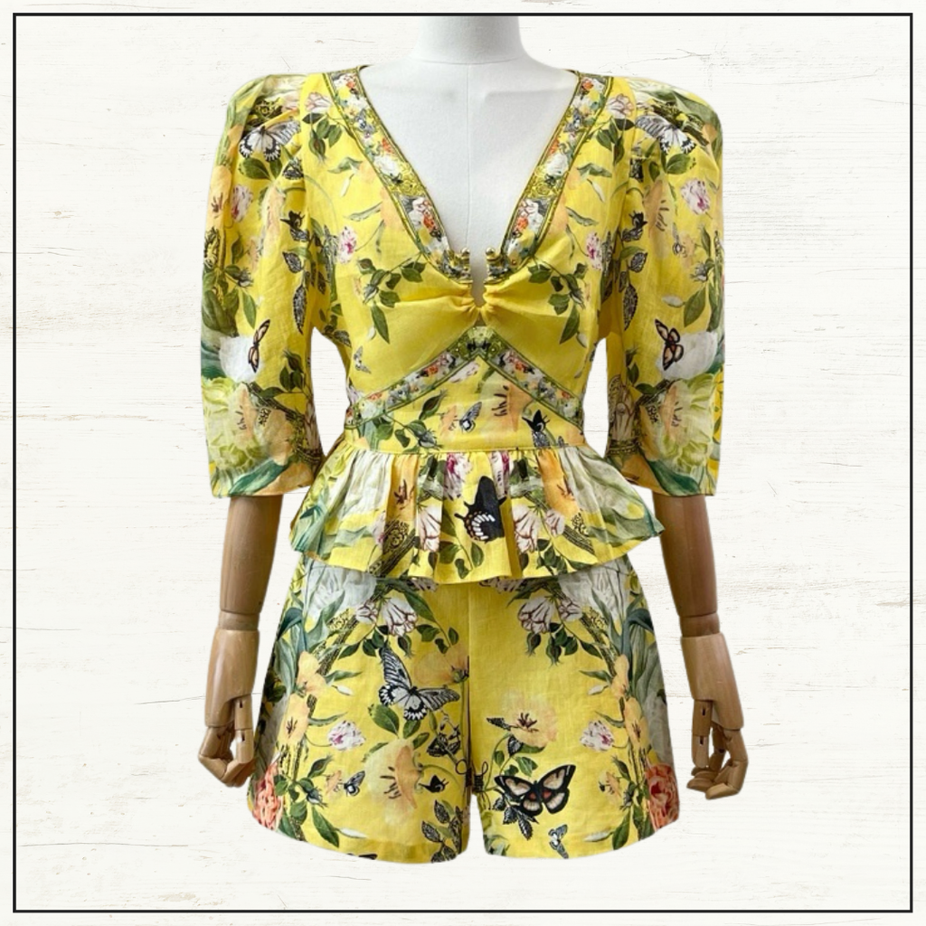 PUFF SLEEVE TOP & SHORTS