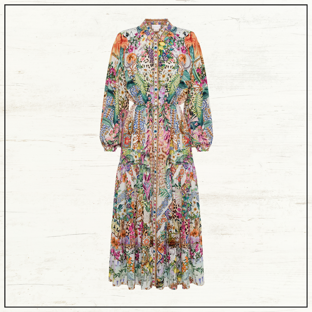 TIERED LONG SHIRT DRESS