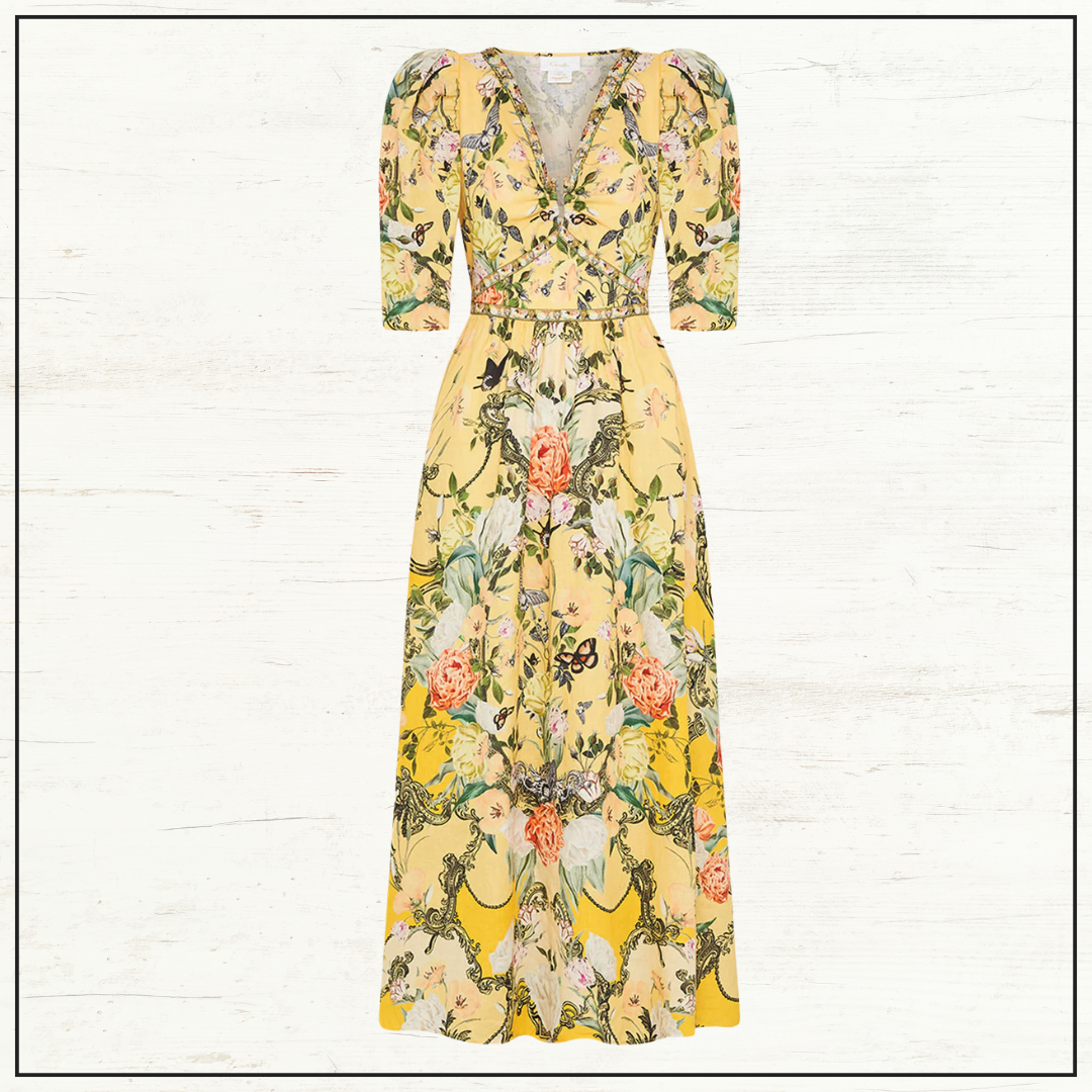 PUFF SLEEVE LONG DRESS