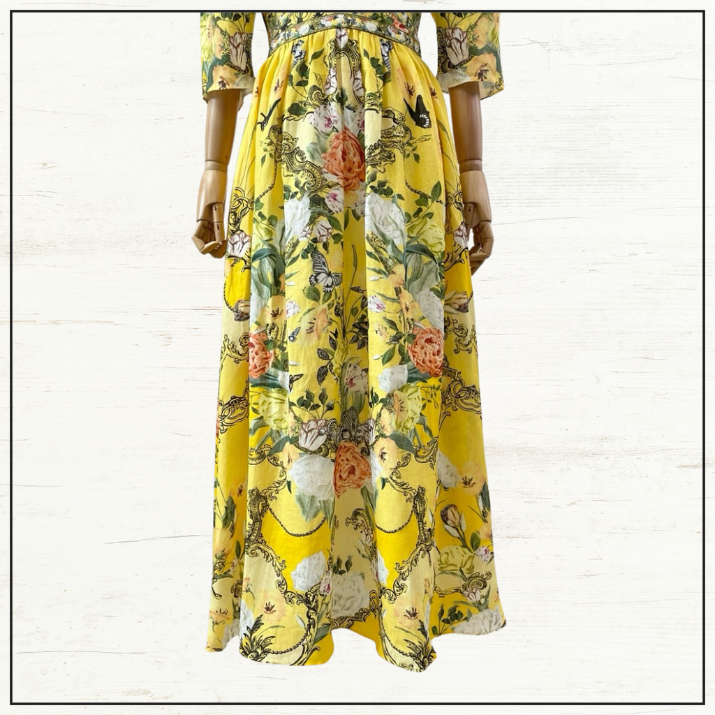 PUFF SLEEVE LONG DRESS