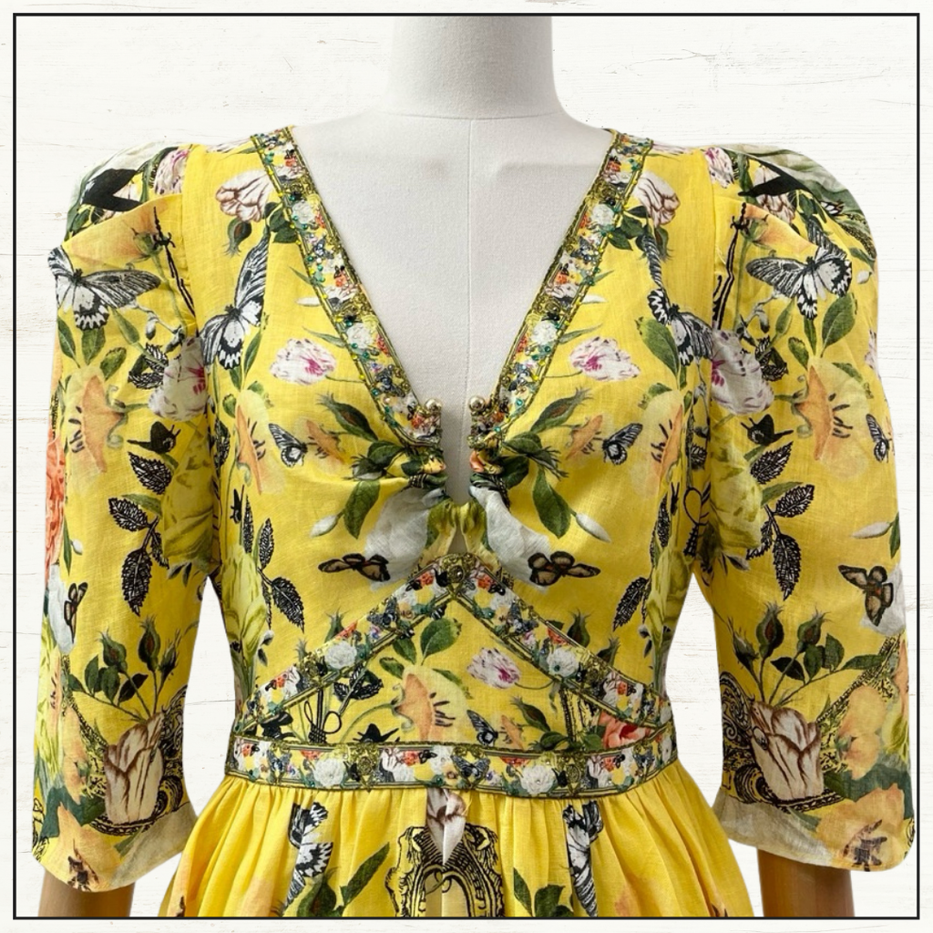 PUFF SLEEVE LONG DRESS