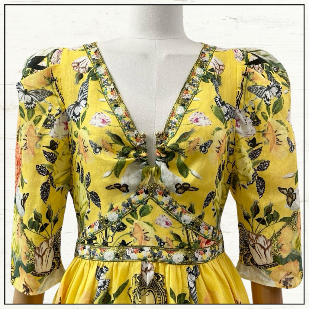 PUFF SLEEVE LONG DRESS