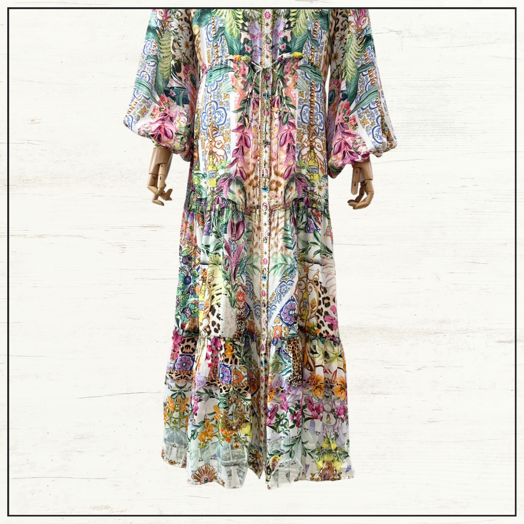 TIERED LONG SHIRT DRESS