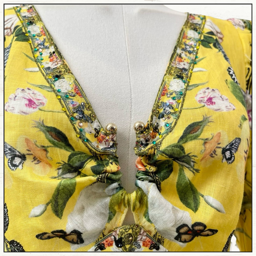 PUFF SLEEVE LONG DRESS