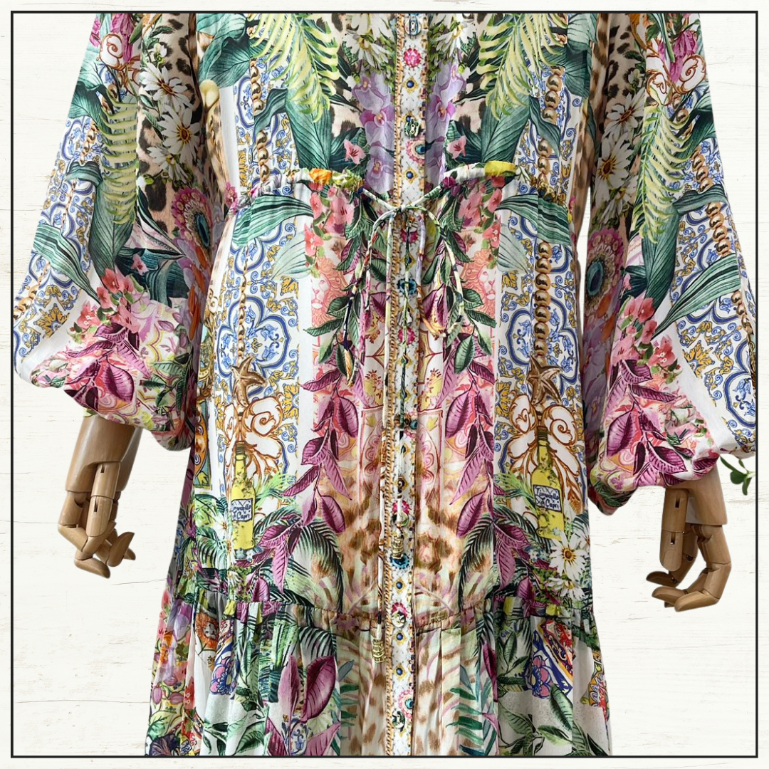 TIERED LONG SHIRT DRESS