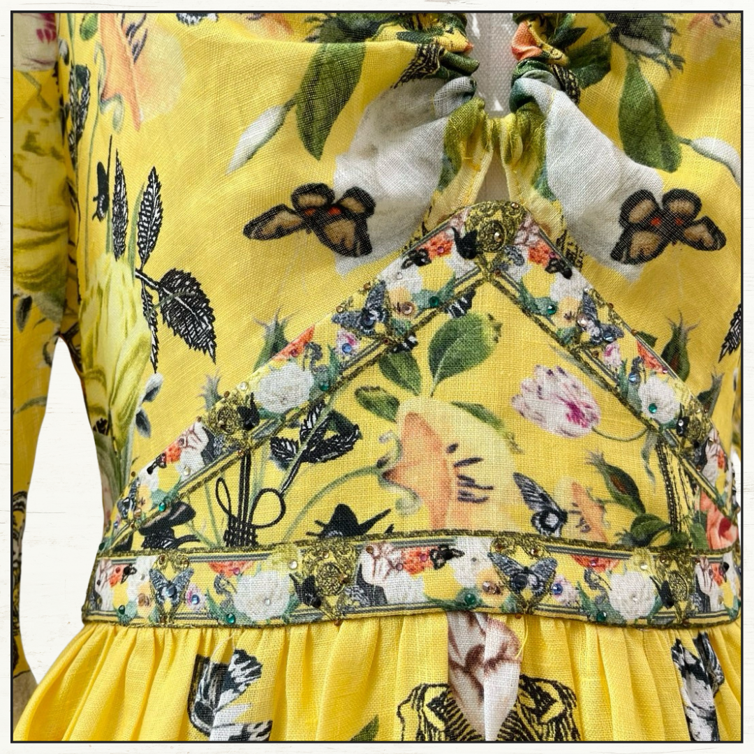 PUFF SLEEVE LONG DRESS