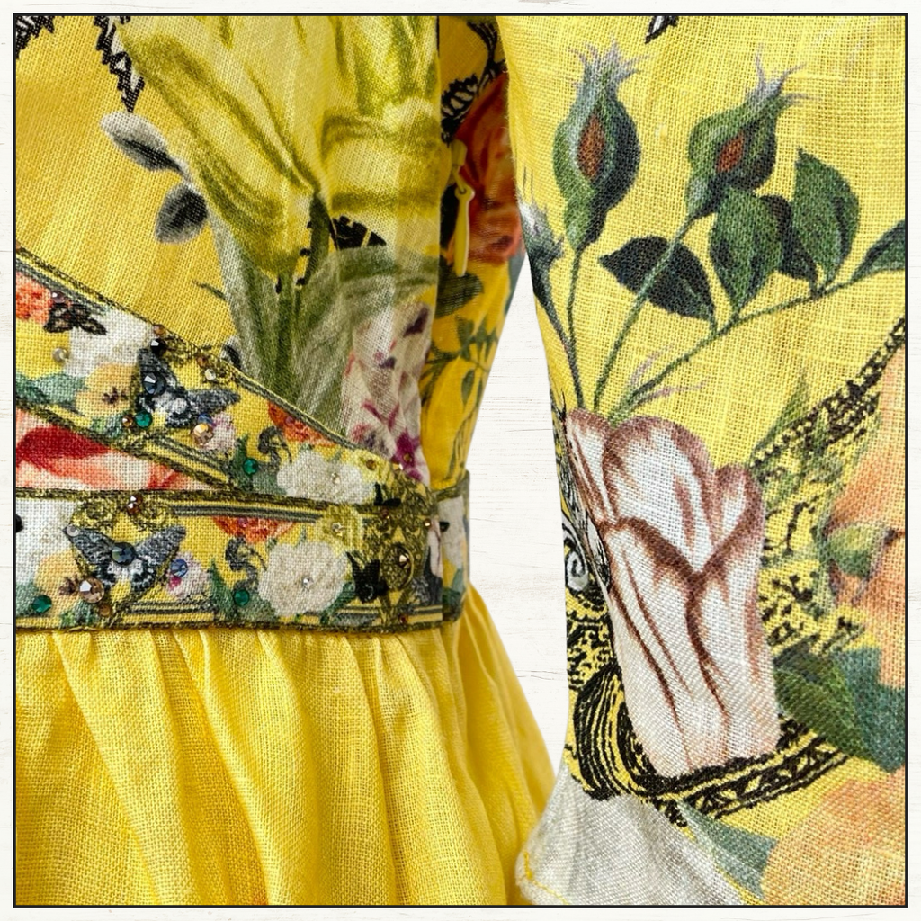 PUFF SLEEVE LONG DRESS