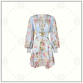 BUTTON FRONT FRILL DRESS