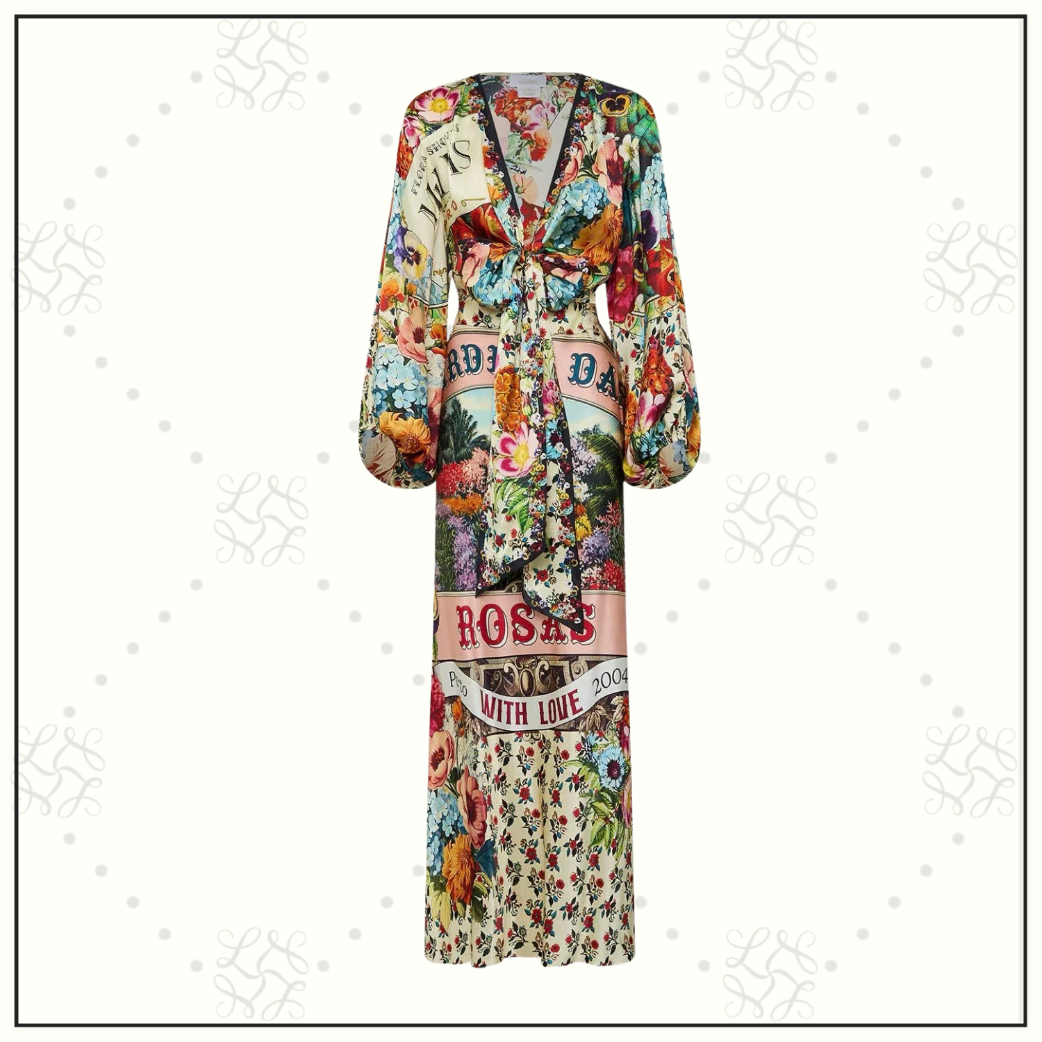 BLOUSON SLEEVE BIAS DRESS