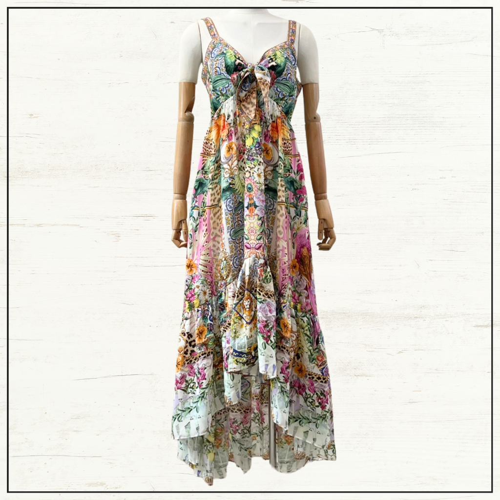 TIE FRONT HIGH LOW DRESS