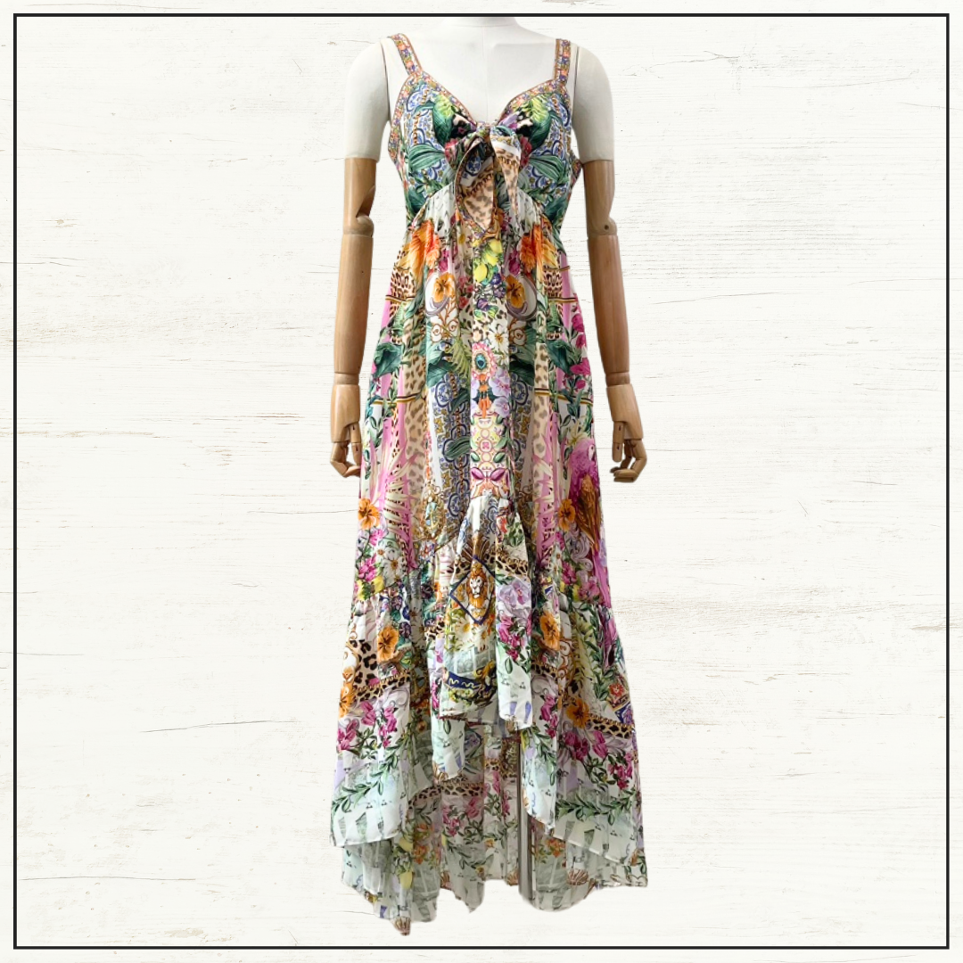 TIE FRONT HIGH LOW DRESS