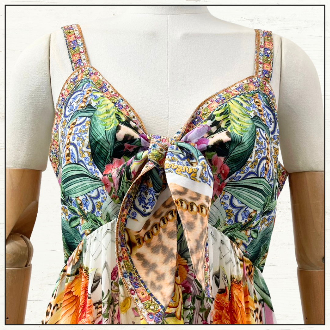 TIE FRONT HIGH LOW DRESS