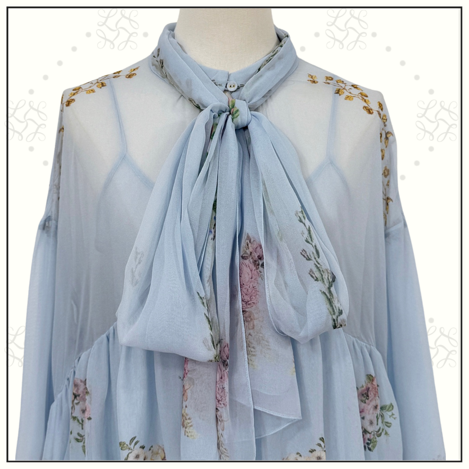 RUFFLE HIGH LOW SILK DRESS