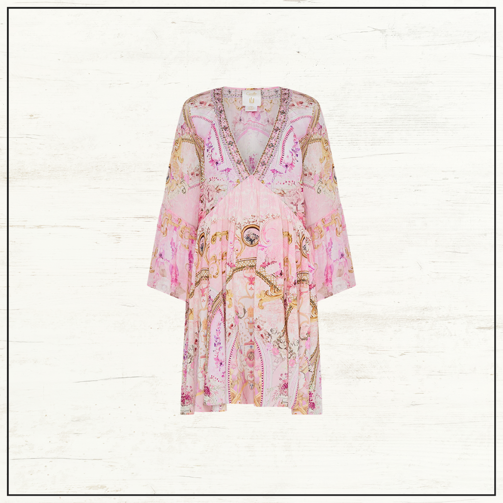 A LINE RUFFLE SLEEVE DRESS