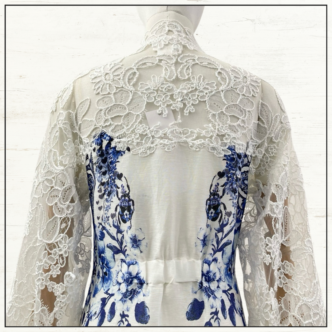 LACE SLEEVE MINI DRESS