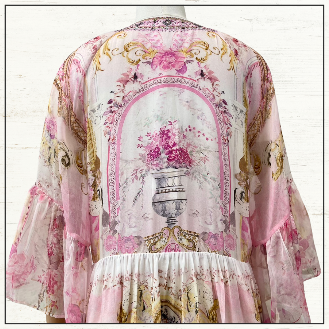 A LINE RUFFLE SLEEVE DRESS