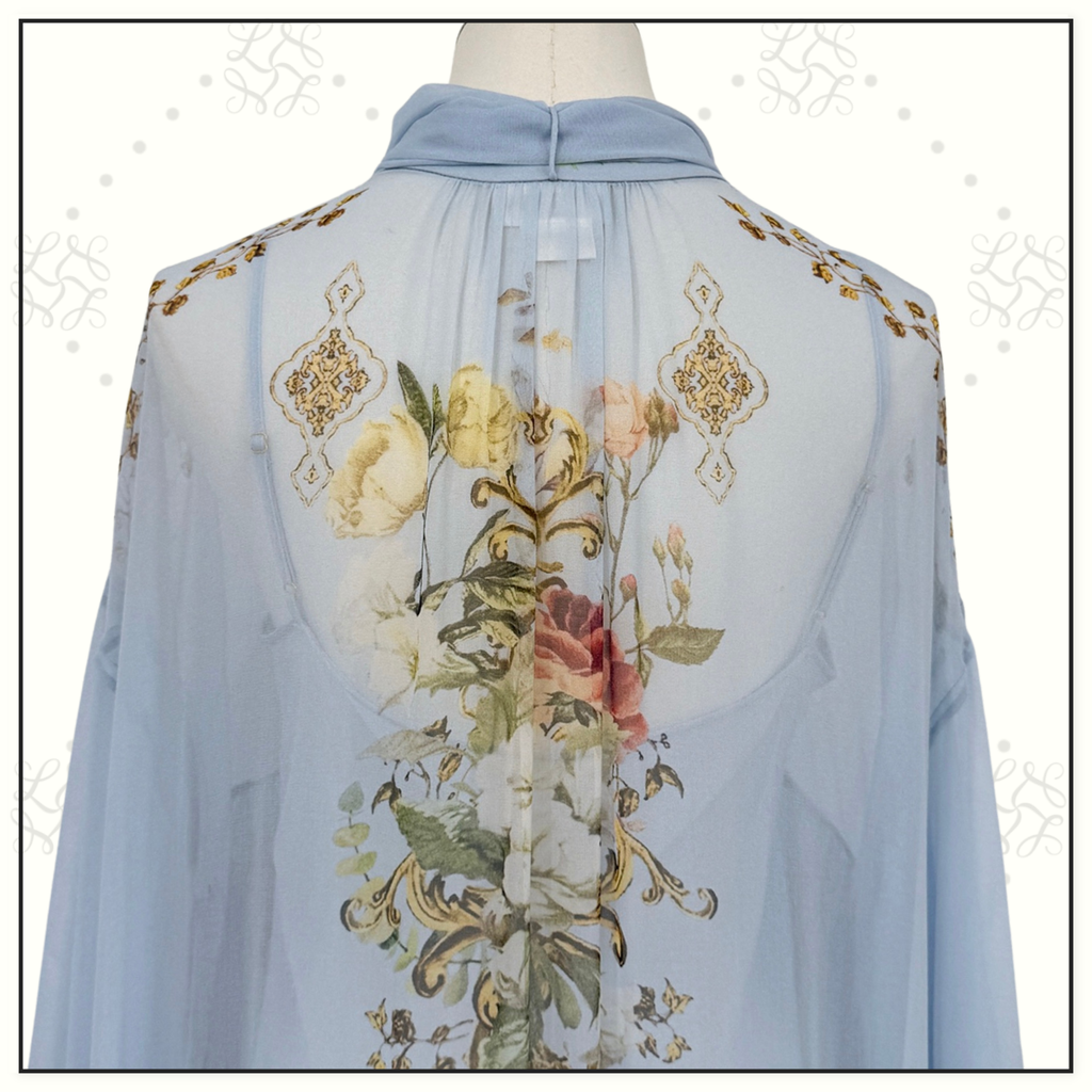 RUFFLE HIGH LOW SILK DRESS