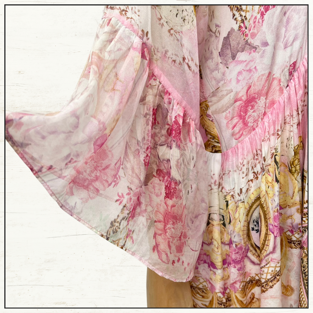 A LINE RUFFLE SLEEVE DRESS