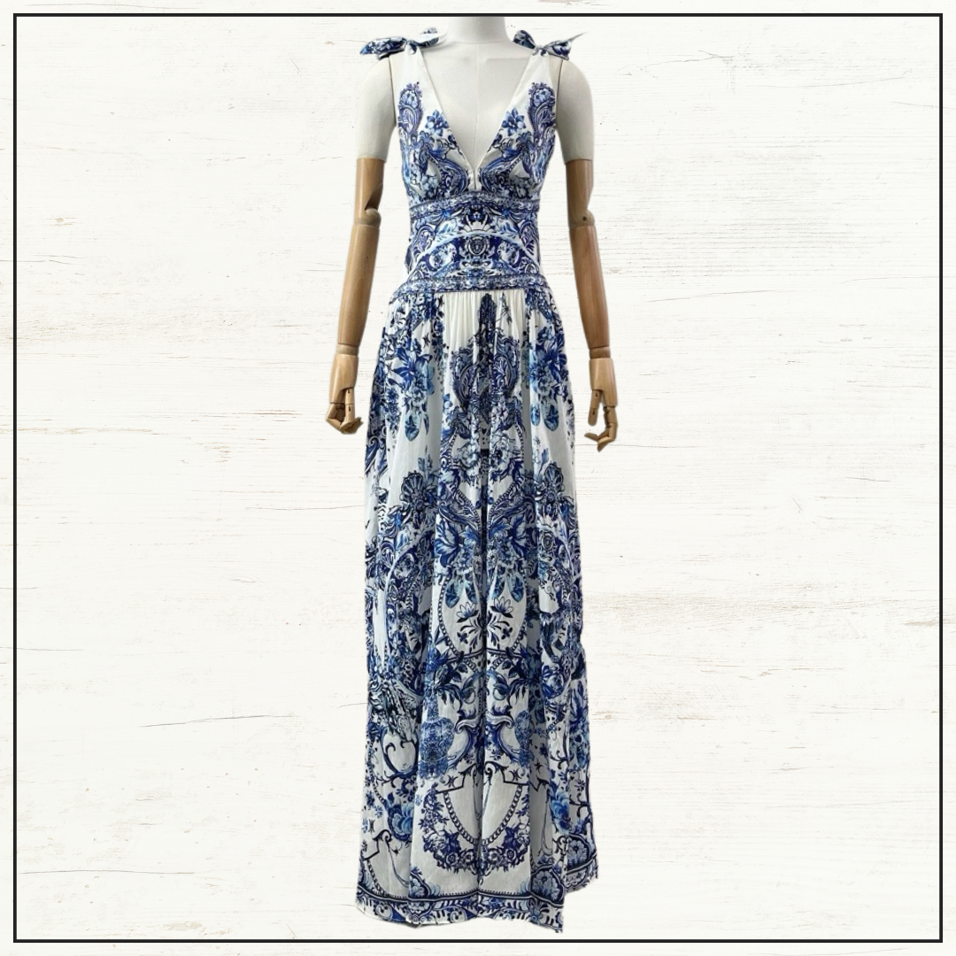 TIE SHOULDER LONG DRESS