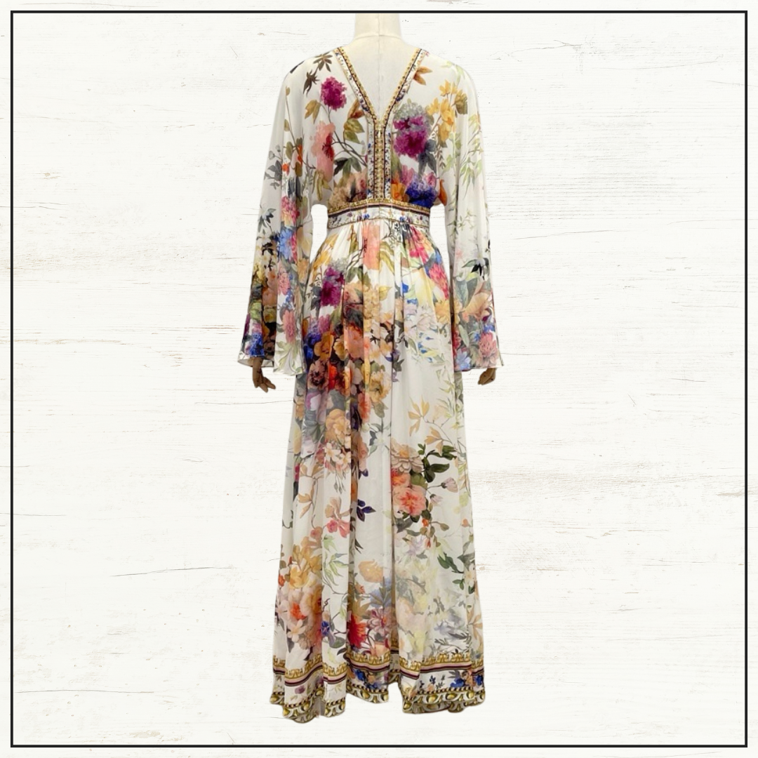 GATHERED KIMONO DRESS