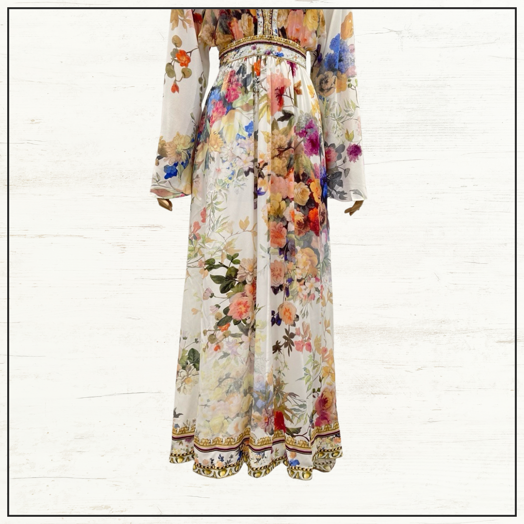 GATHERED KIMONO DRESS