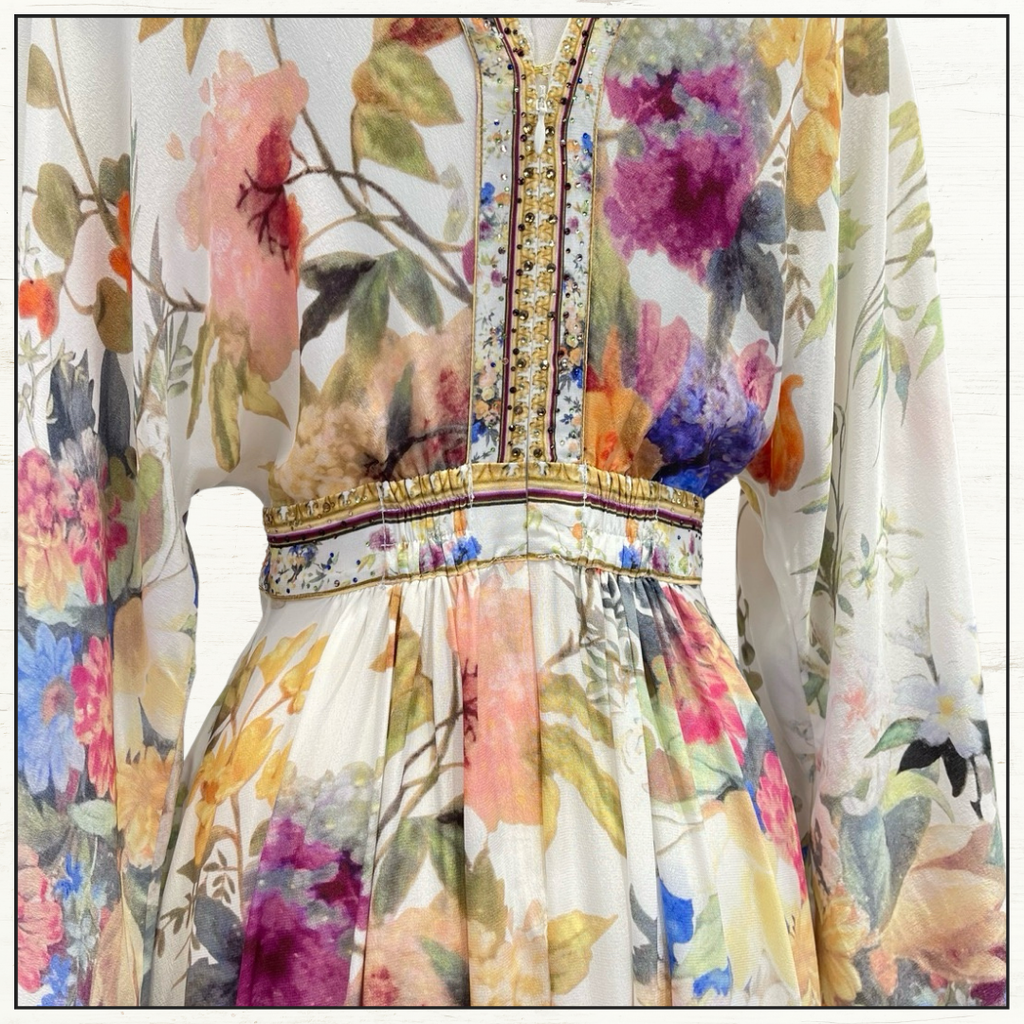 GATHERED KIMONO DRESS