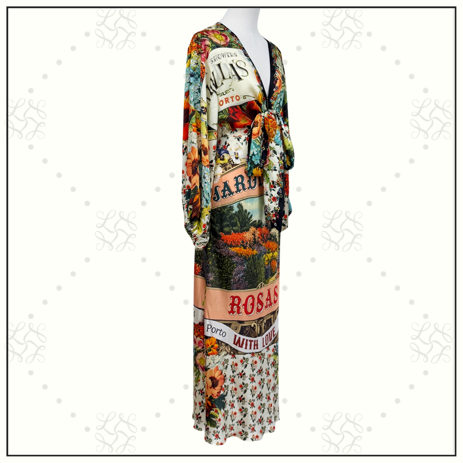 BLOUSON SLEEVE BIAS DRESS