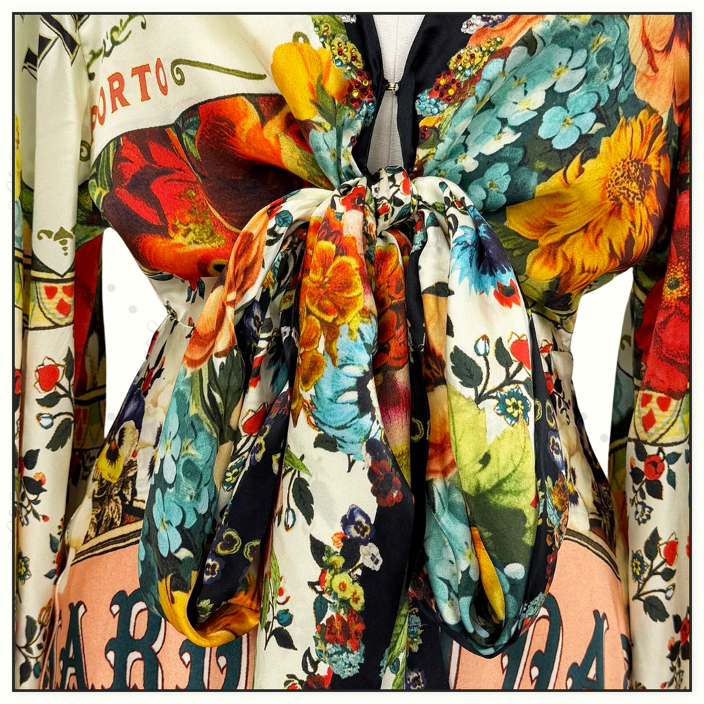 BLOUSON SLEEVE BIAS DRESS