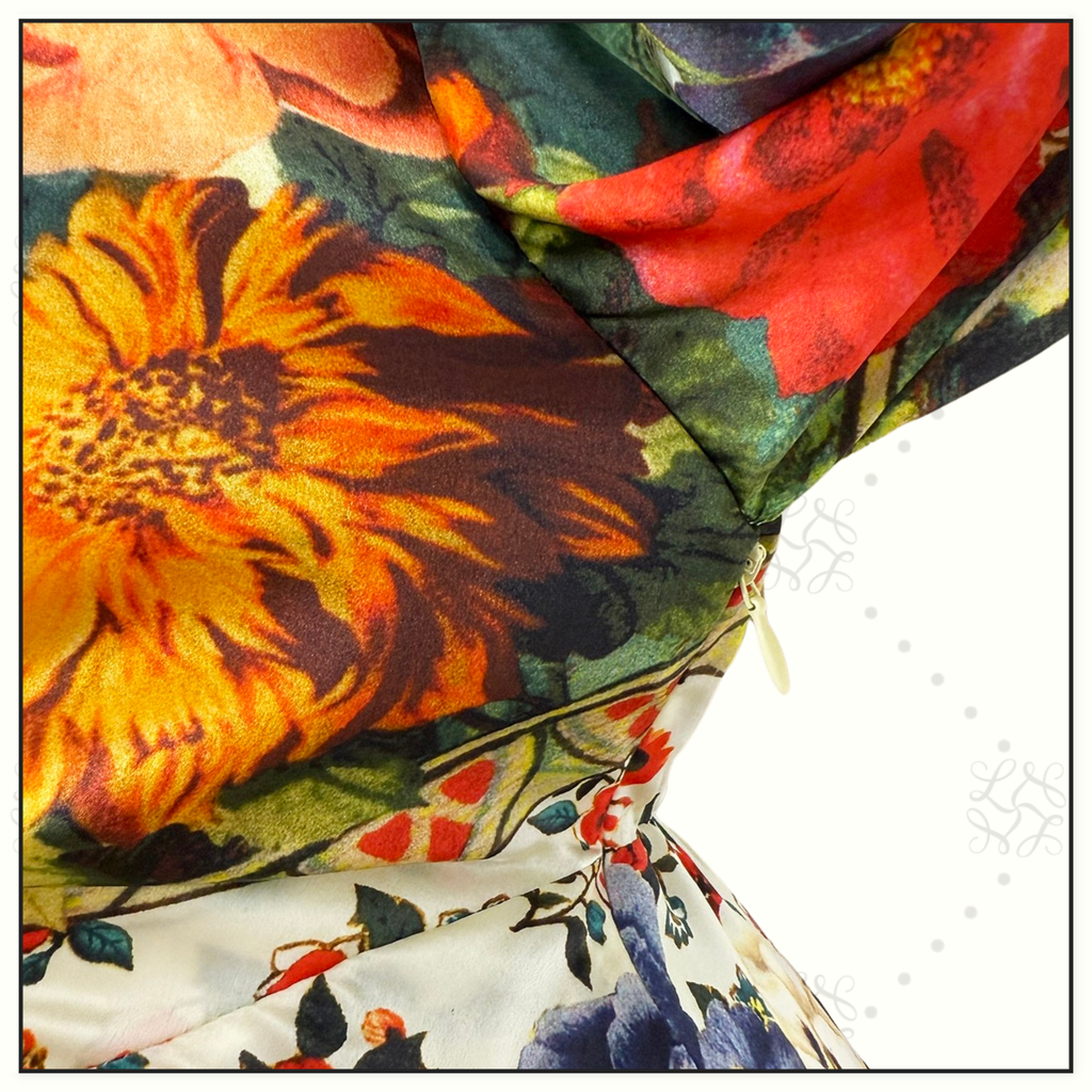 BLOUSON SLEEVE BIAS DRESS