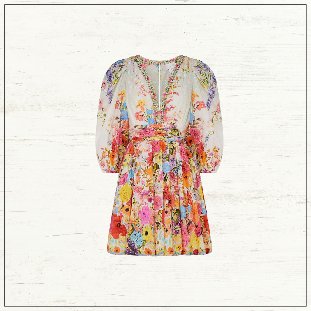 BLOUSON FLARED DRESS